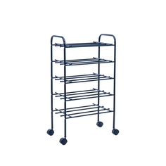 Обувница комо 5 с колесами (leset) черный 55x90x32 см.