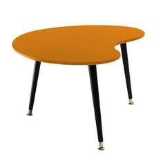 Журнальный столик почка (woodi) оранжевый 90x43x60 см.