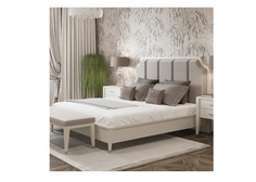 Кровать с решеткой salerno (fratelli barri) бежевый 195x130x215 см.