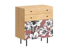 Комод frida (ogogo) красный 76x86x45 см.