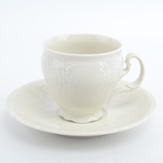 Набор кофейных пар be-ivory (6 пар) (bernadotte) белый