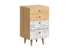 Комод frida (ogogo) серый 50x86x45 см.