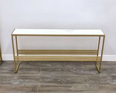 Консоль с мраморной столешницей (for miss) золотой 122.0x62.0x20.0 см.