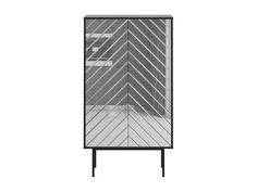 Двустворчатый шкаф boho (ogogo) серебристый 84x150x40 см.