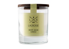 Свеча ароматическая в стекле круглая lacrosse белый мускус (ambientair) прозрачный 9 см.