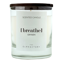 Свеча ароматическая the olphactory breathe black кислород (ambientair) белый 8x9x8 см.