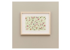 Панно-микс с розовыми сухоцветами (wowbotanica) бежевый 32x42 см.