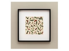 Панно с миксом папоротников (wowbotanica) мультиколор 52x52 см.