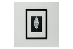 Панно с листочком липы (wowbotanica) черный 23x32 см.