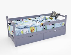 Кровать-тахта scandi (без доп.опций) (magic cars) серый 76x77x165 см.