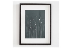 Панно с гелихризиумом гликсия (wowbotanica) серый 32x42 см.