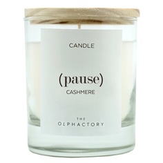 Свеча ароматическая the olphactory pause кашемир (ambientair) белый 8x9x8 см.
