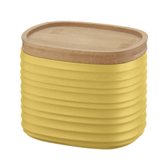 Емкость для хранения с бамбуковой крышкой tierra (guzzini) желтый 12x11x9 см.