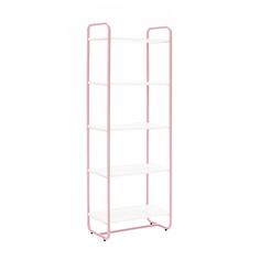 Узкий стеллаж bauhaus (woodi) розовый 34.0x162.0x58.0 см.