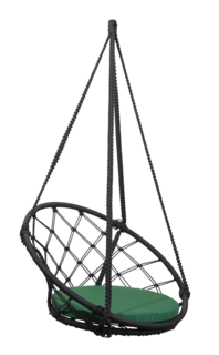 Складное кресло-кокон aosta с зеленой подушкой (лаура) зеленый 85x50x85 см. Laura