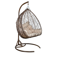 Подвесное двухместное кресло гаити (leset) коричневый 130x230x118 см.