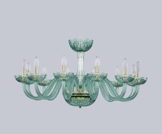 Люстра birusa-12 (bohemia ivele crystal) бирюзовый 47 см.