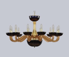 Люстра amber blue 1 (bohemia ivele crystal) синий 47 см.