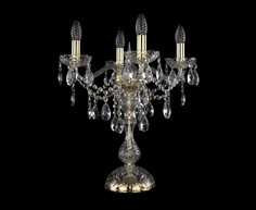 Настольная лампа niki 47g (bohemia ivele crystal) золотой 47 см.