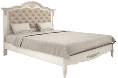 Кровать gold wood 160 (la neige) белый 179.0x210.5x129.0 см.