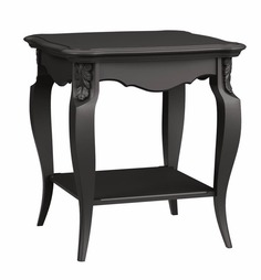 Стол приставной black wood (la neige) черный 60.0x60.0x62.0 см.