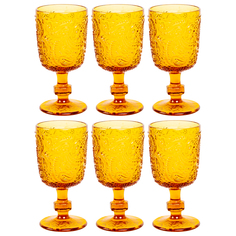 Комплект бокалов «пэйсли» (6 штук, янтарь) (object desire) золотой 8x16 см.