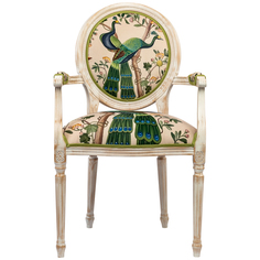 Полукресло «индокитайский зелёный павлин» (object desire) зеленый 47x97 см.