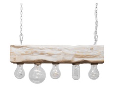 Подвесной светильник из дерева cube05 (ruwoo) белый 50x10x10 см.