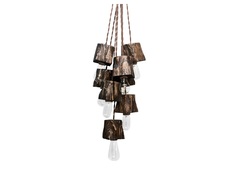 Подвесной светильник из дерева querk08 (ruwoo) коричневый 10x10x10 см.