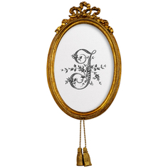 Картина «монограмма буквы j» в раме «жаклин» (object desire) белый 12x19x2 см.