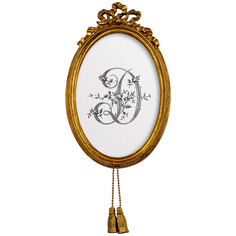 Картина «монограмма буквы d» в раме «жаклин» (object desire) белый 12x19x2 см.