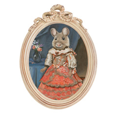 Репродукция «эрмитаж», версия 77 «маленькая мисс» (object desire) красный 31x43x4 см.