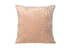 Подушка с бисером цветы розовая/серебро (garda decor) розовый 45x45 см.