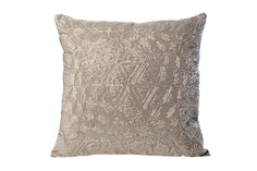 Подушка с бисером снежинка серебро (garda decor) серебристый 45x45 см.