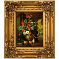 Репродукция картины «цветы в декабре» (object desire) коричневый 34x40x5 см.