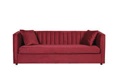Диван paolo трехместный (garda decor) красный 91x74x232 см.