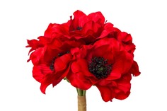 букет красных маков (garda decor) красный 30 см.