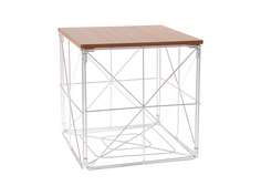 Стол-корзина netty white (ogogo) белый 28x28x28 см.