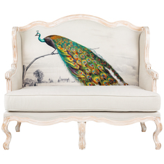 Двухместный диван «королевская птица» (object desire) бежевый 132x115x64 см.