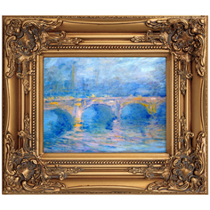Репродукция «мост ватерлоо» в картинной раме «шелли» (object desire) золотой 34x39x4 см.