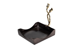 держатель для салфеток бутоны 19*18* (garda decor) черный 18x5x19 см.