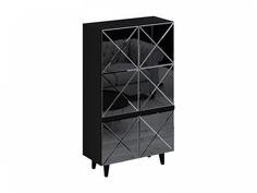 Шкаф kristal (ogogo) черный 97x165x44 см.