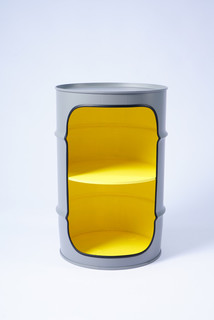 Журнальный столик-бочка (starbarrel) серый 36x56x36 см.