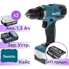 Акк. безударная дрель-шуруповерт Makita DF347DWEX9