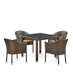 Комплект плетеной мебели Афина T257A/Y350A-W53 4Pcs Brown Afina