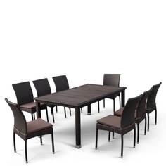 Комплект плетеной мебели Афина T347/Y380A-W53 8PCS Brown Afina