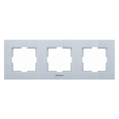Рамка Panasonic Karre Plus (WKTF08032SL-RU) 3x гориз.мон. пластик серебро (упак.:1шт)