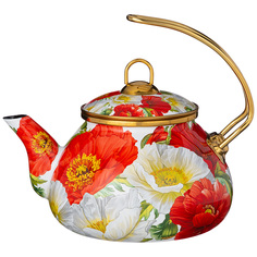 Agness 950-471 ЧАЙНИК ЭМАЛИРОВАННЫЙ AGNESS, СЕРИЯ МАКИ 2,2Л ПОДХОДИТ ДЛЯ ИНДУКЦИОН.ПЛИТ