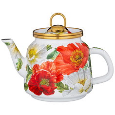 Agness 950-474 ЧАЙНИК ЭМАЛИРОВАННЫЙ AGNESS, СЕРИЯ МАКИ 1,0Л ПОДХОДИТ ДЛЯ ИНДУКЦИОН.ПЛИТ