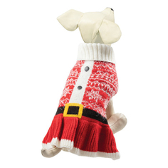 Свитер-платье для собак Triol Новый Год красный, размер XS